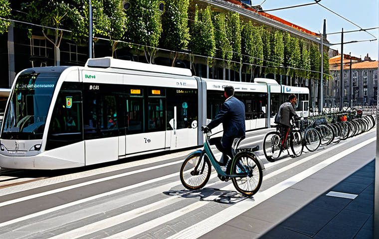 분 도시 설계에서의 공공교통 통합 전략 - **
"Modern electric bus driving on a dedicated bus lane through a green urban corridor. Cyclists ar... 분 도시 설계에서의 공공교통 통합 전략 - **
"Modern electric bus driving on a dedicated bus lane through a green urban corridor. Cyclists ar...