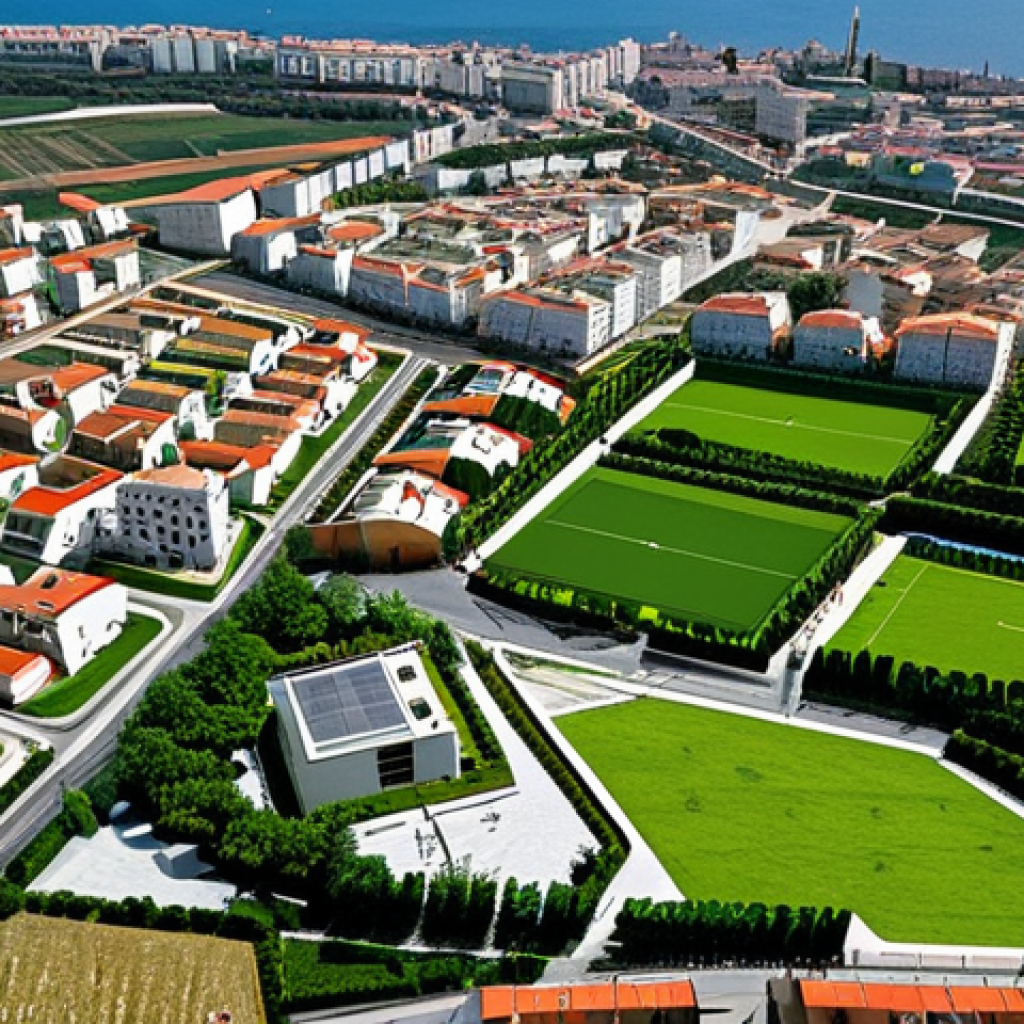 분 도시 설계의 법적 규제 이해하기 - PDM (Municipal Master Plan) & Land Use**
"Aerial view of a diverse Portuguese cityscape, showcasing...
