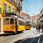 Home 17 분 도시 설계의 대중교통 계획 방법 - **Prompt:** A vibrant and dynamic street scene in Lisbon, Portugal, featuring a classic yellow "eléc...