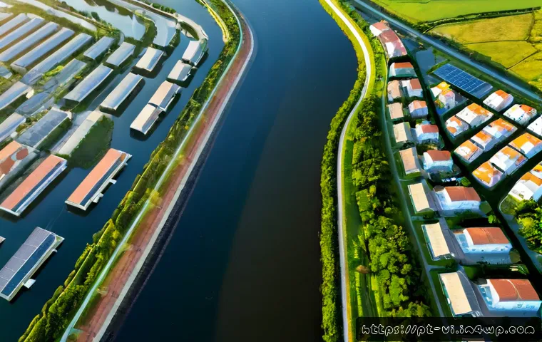 재난 관리와 분 도시 설계의 연관성 - Photorealistic aerial view of a resilient Brazilian satellite city beside a green urban corridor, co...